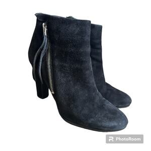 Sam Edelman Sadee Heeled Bootie Black Suede Boots Women's Size 6